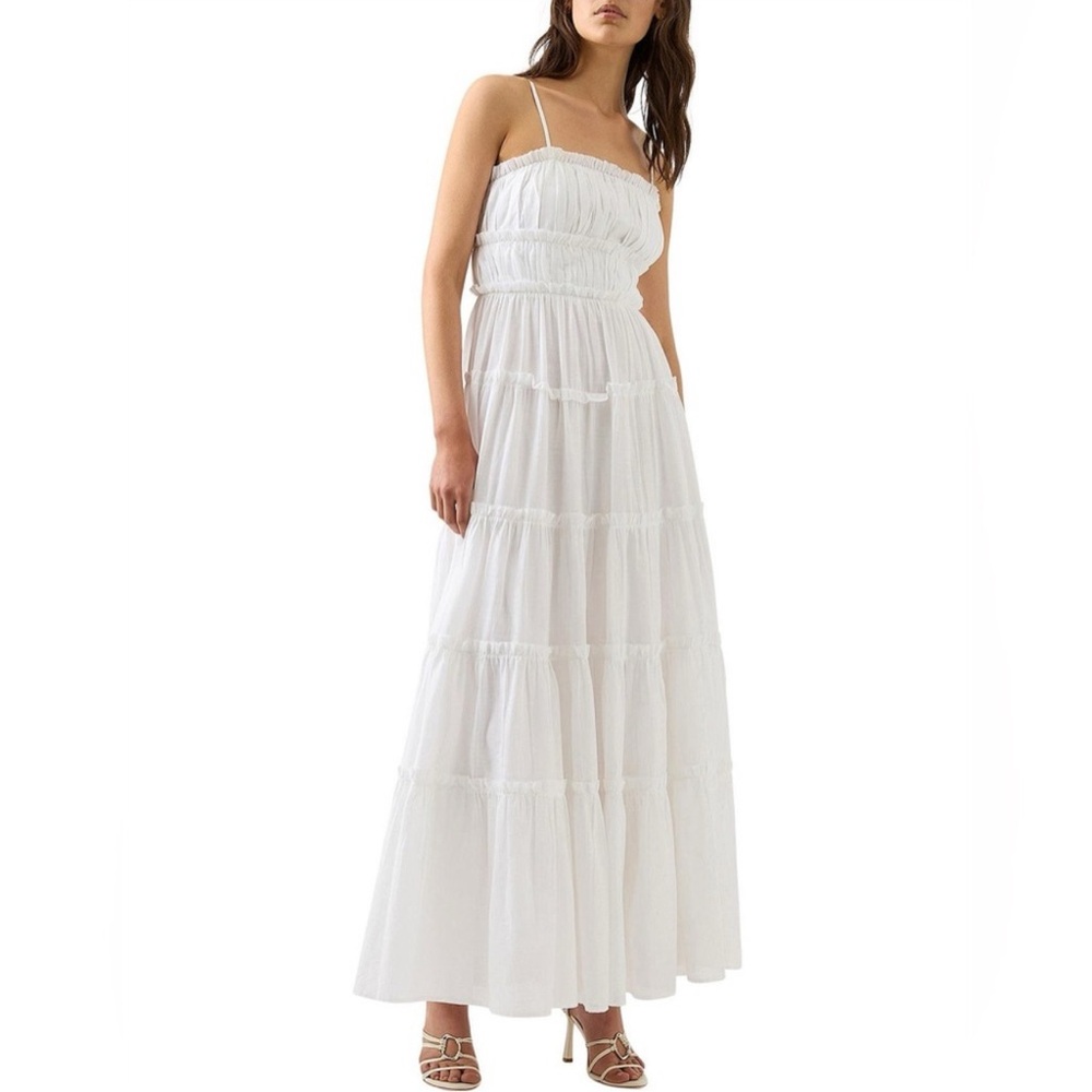 Aje luna tiered maxi dress